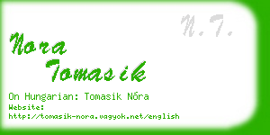 nora tomasik business card
